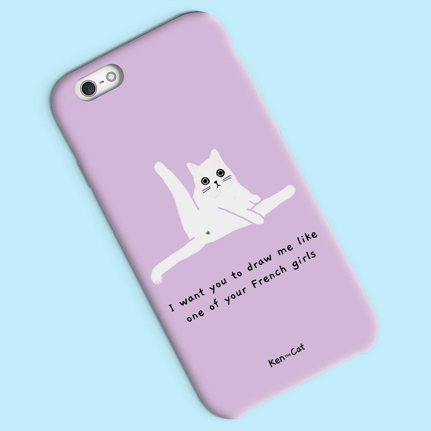Ken The Cat Custom Purple Phone Case | Draw Me Like Your French Girls