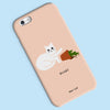 Ken the cat pushing over cactus funny phone case in coral